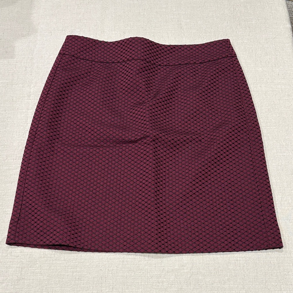 LOFT Burgundy Mini Skirt